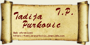 Tadija Purković vizit kartica